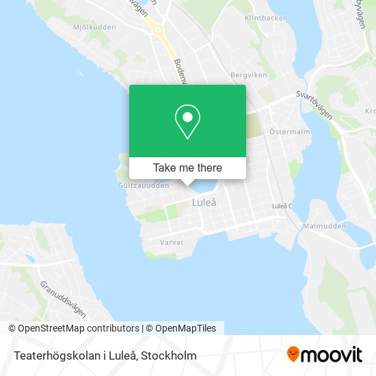 Teaterhögskolan i Luleå map