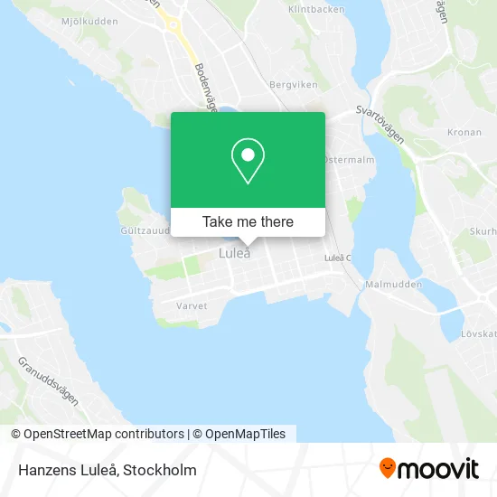 Hanzens Luleå map
