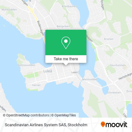 Scandinavian Airlines System SAS map