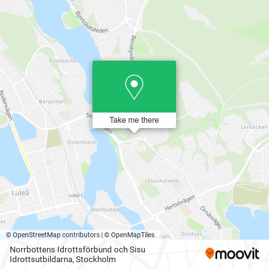 Norrbottens Idrottsförbund och Sisu Idrottsutbildarna map