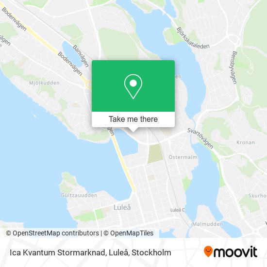 Ica Kvantum Stormarknad, Luleå map