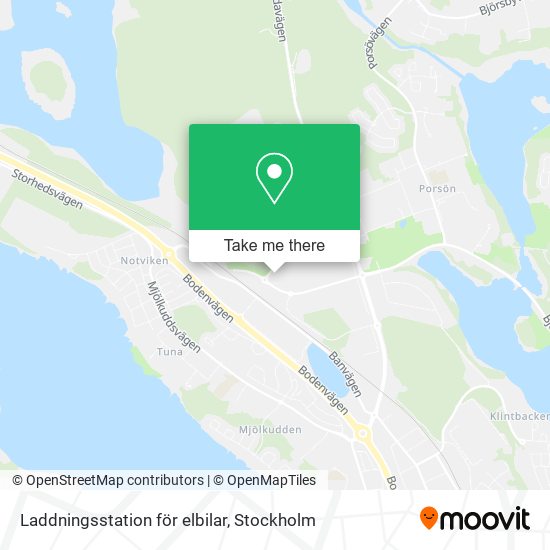 Laddningsstation för elbilar map