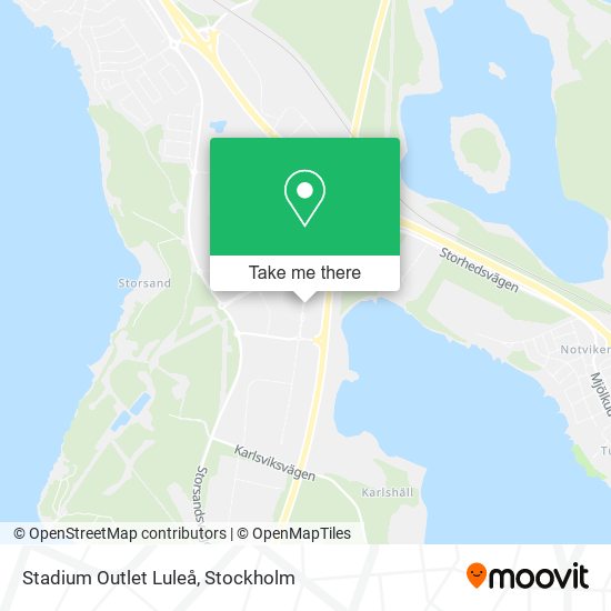 Stadium Outlet Luleå map