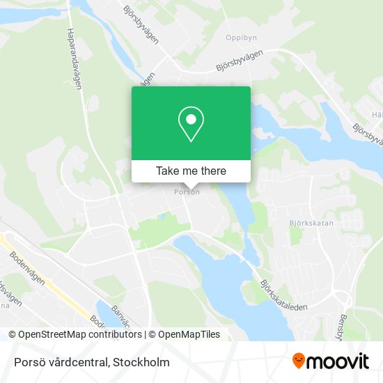 Porsö vårdcentral map