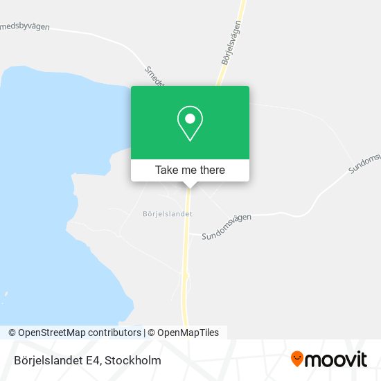 Börjelslandet E4 map