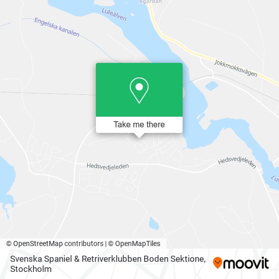 Svenska Spaniel & Retriverklubben Boden Sektione map