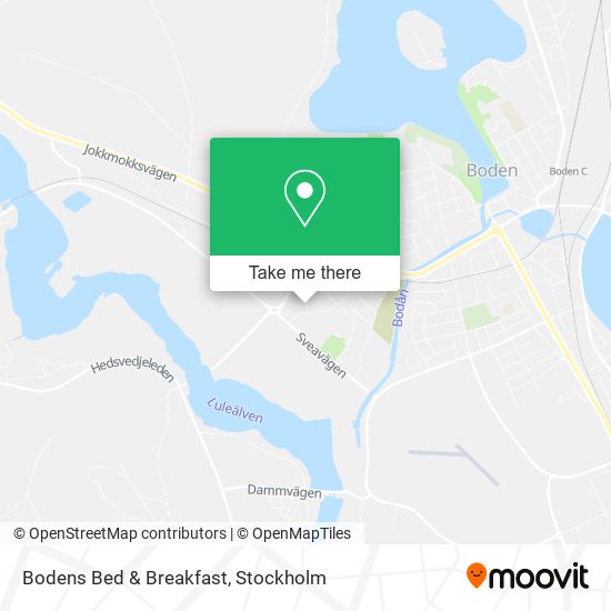 Bodens Bed & Breakfast map