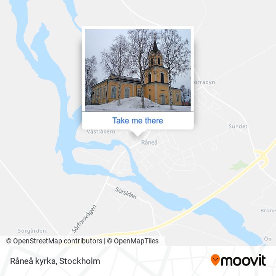 Råneå kyrka map