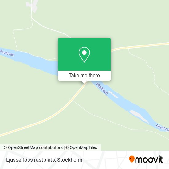 Ljusselfoss rastplats map