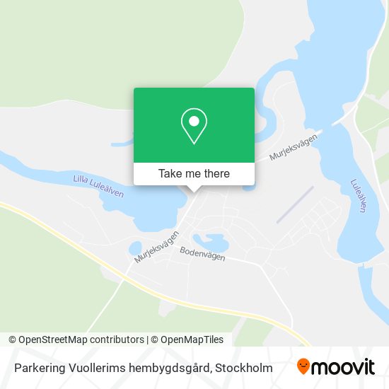 Parkering Vuollerims hembygdsgård map