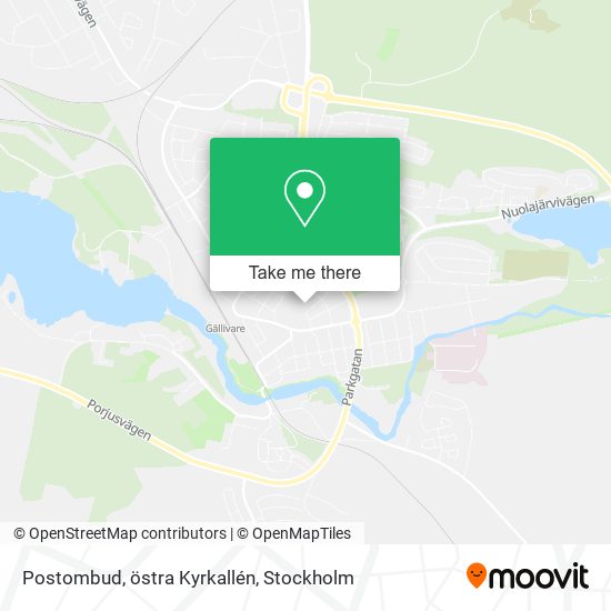 Postombud, östra Kyrkallén map