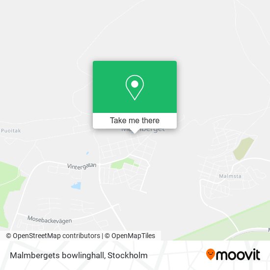 Malmbergets bowlinghall map