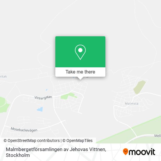 Malmbergetförsamlingen av Jehovas Vittnen map