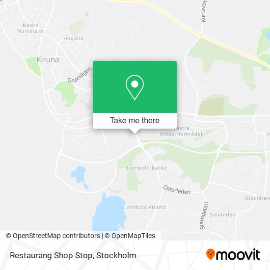 Restaurang Shop Stop map