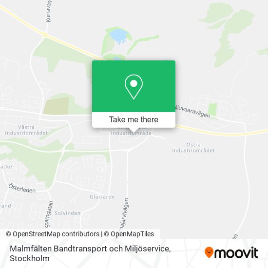 Malmfälten Bandtransport och Miljöservice map