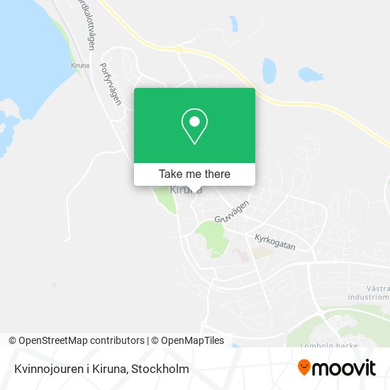 Kvinnojouren i Kiruna map