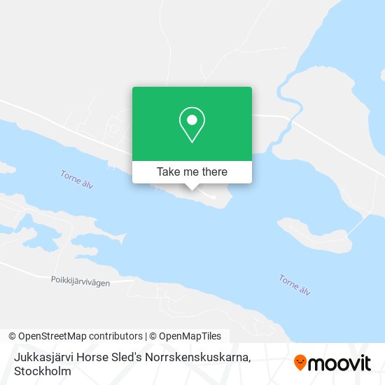 Jukkasjärvi Horse Sled's Norrskenskuskarna map