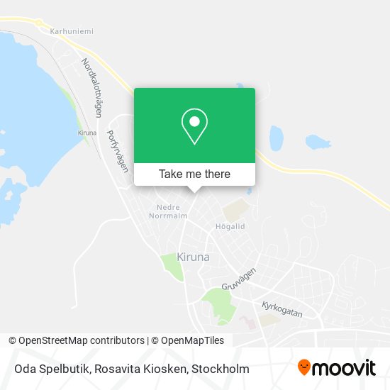 Oda Spelbutik, Rosavita Kiosken map