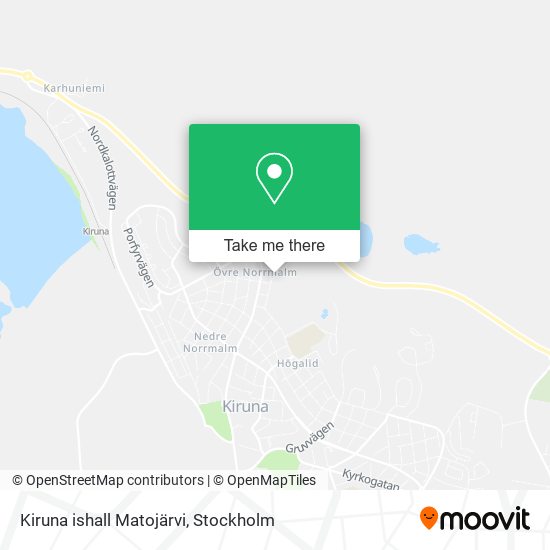 Kiruna ishall Matojärvi map