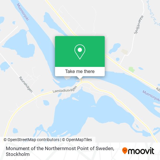 Monument of the Northernmost Point of Sweden map