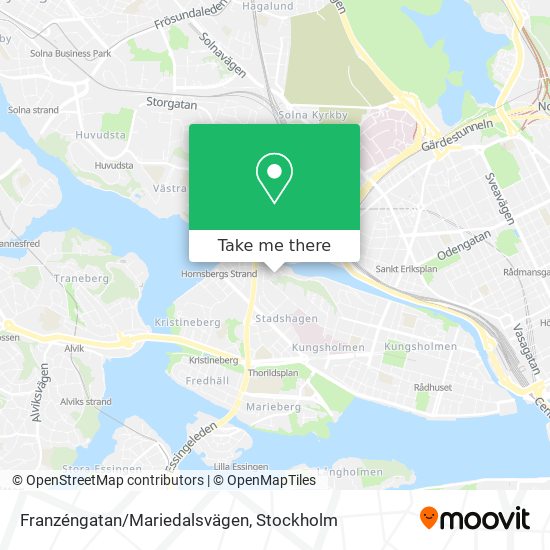 Franzéngatan/Mariedalsvägen map
