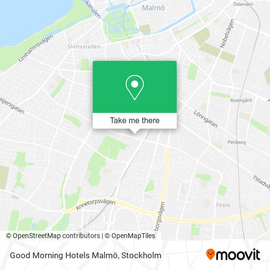 Good Morning Hotels Malmö map