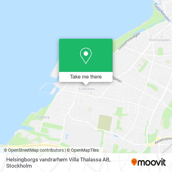Helsingborgs vandrarhem Villa Thalassa AB map