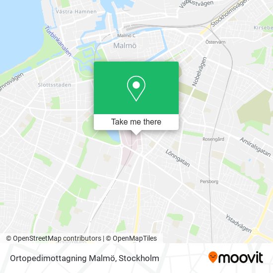 Ortopedimottagning Malmö map