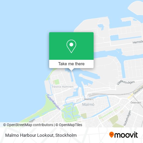 Malmo Harbour Lookout map