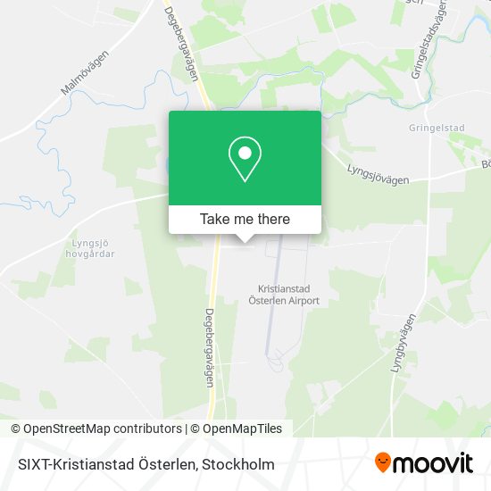 SIXT-Kristianstad Österlen map