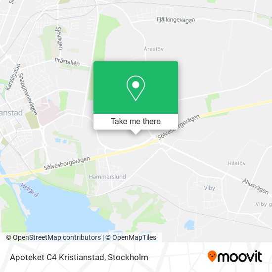 Apoteket C4 Kristianstad map