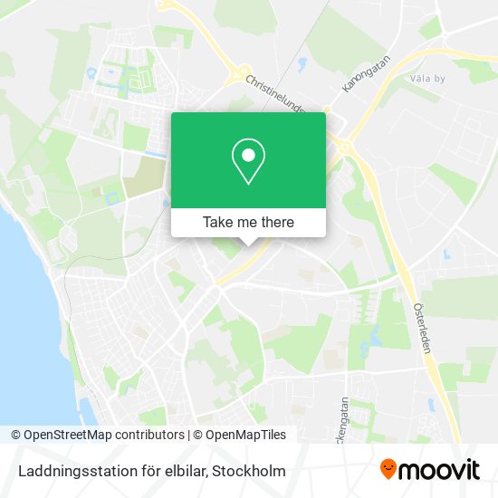 Laddningsstation för elbilar map