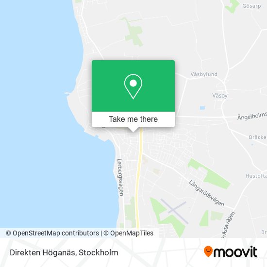 Direkten Höganäs map
