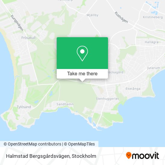 Halmstad Bergsgårdsvägen map