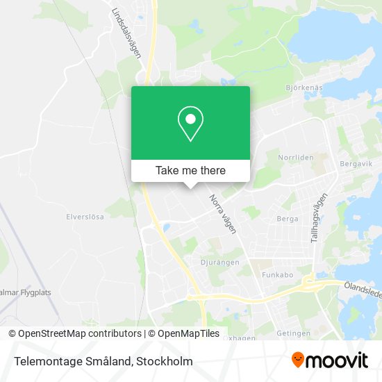 Telemontage Småland map