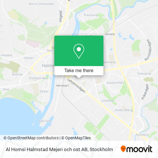 Al Homsi Halmstad Mejeri och ost AB map