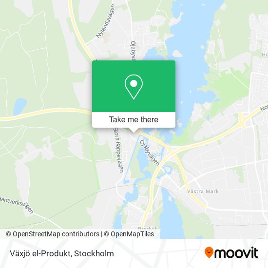 Växjö el-Produkt map