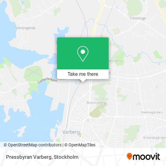 Pressbyran Varberg map