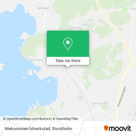 Mekonomen bilverkstad map