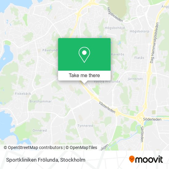 Sportkliniken Frölunda map