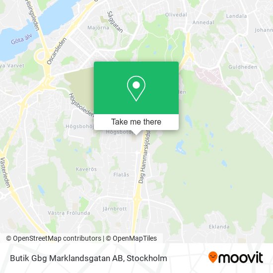 Butik Gbg Marklandsgatan AB map