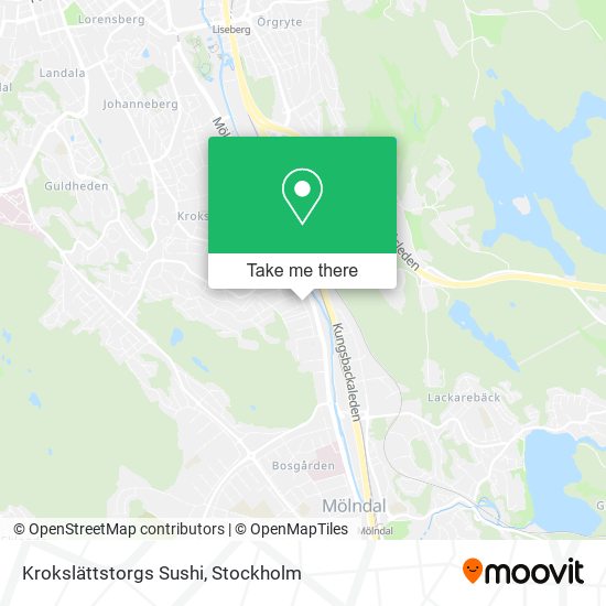 Krokslättstorgs Sushi map