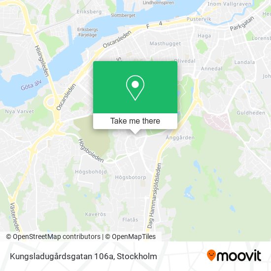 Kungsladugårdsgatan 106a map