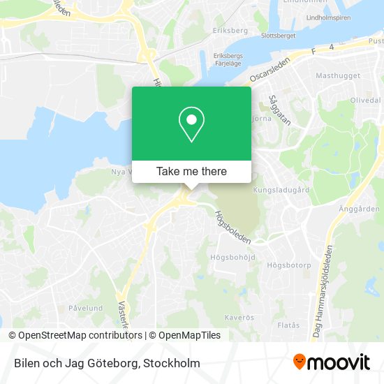 Bilen och Jag Göteborg map
