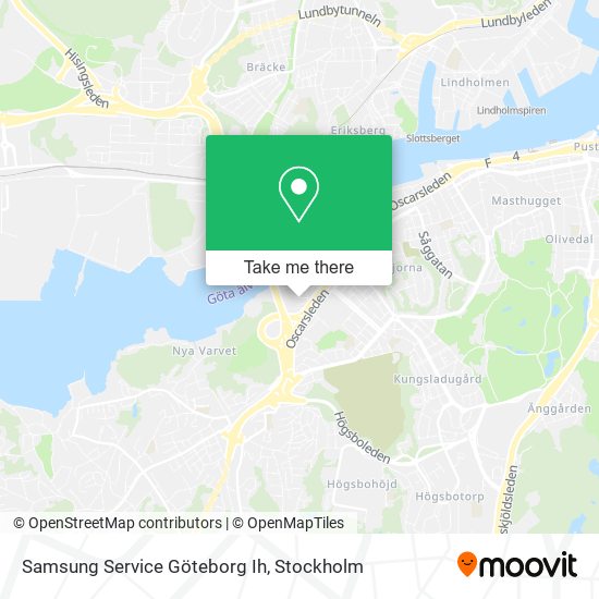 Samsung Service Göteborg Ih map