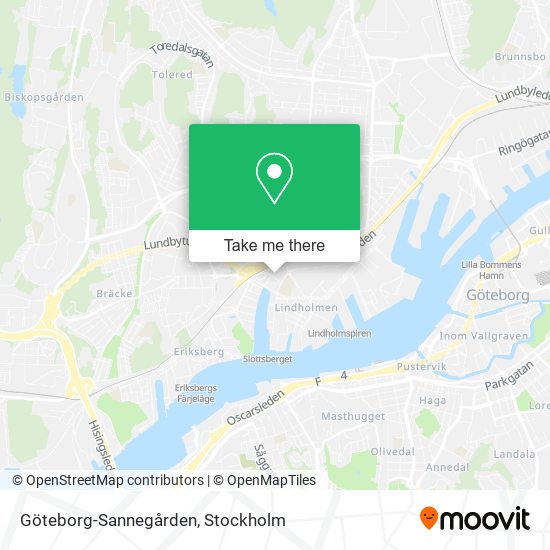 Göteborg-Sannegården map