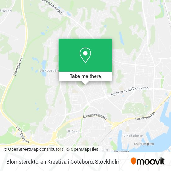 Blomsteraktören Kreativa i Göteborg map