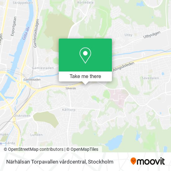 Närhälsan Torpavallen vårdcentral map