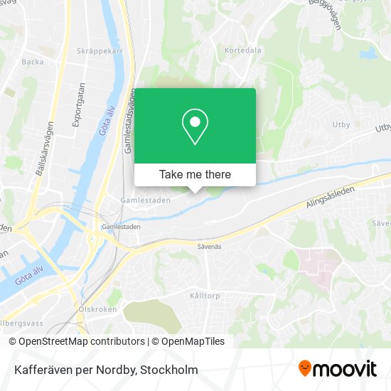 Kafferäven per Nordby map