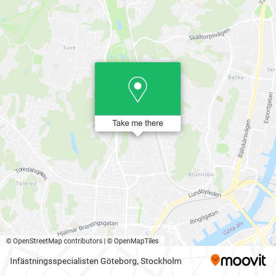Infästningsspecialisten Göteborg map